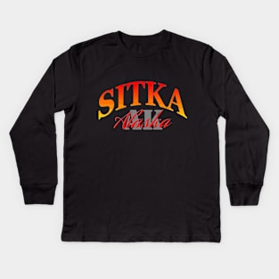 City Pride: Sitka, Alaska Kids Long Sleeve T-Shirt